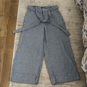 Banana Republic Blue Herringbone Capri Trouser